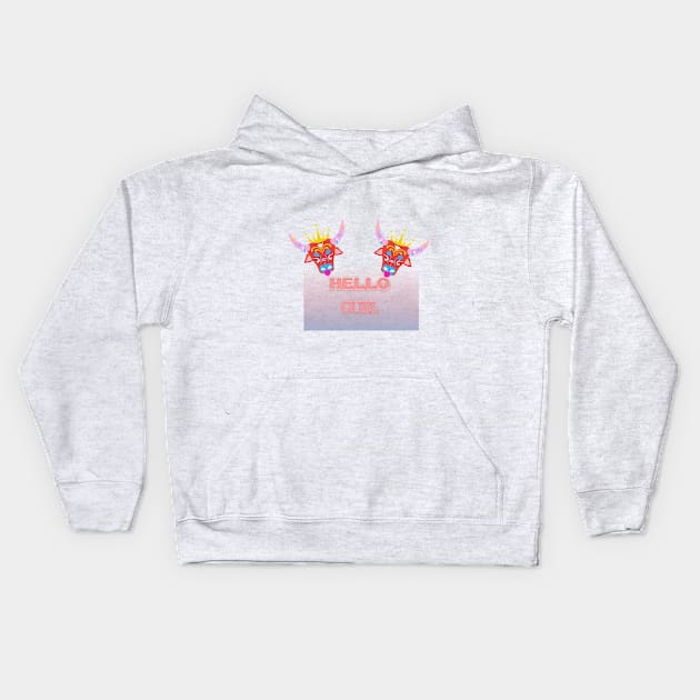 Bull king gurl Kids Hoodie by King